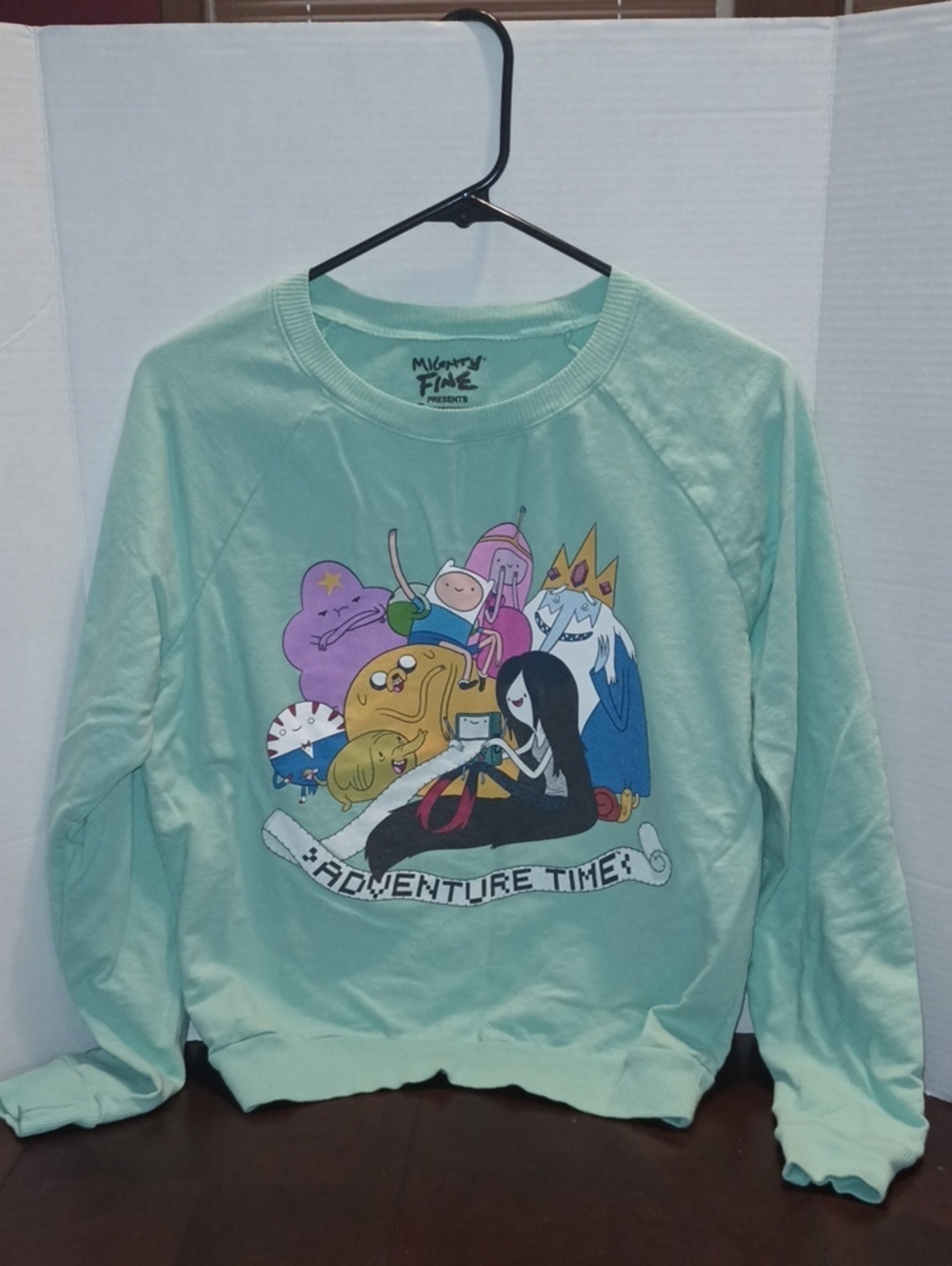 Adventure Time Crew Graphic Mint Sweatshirt